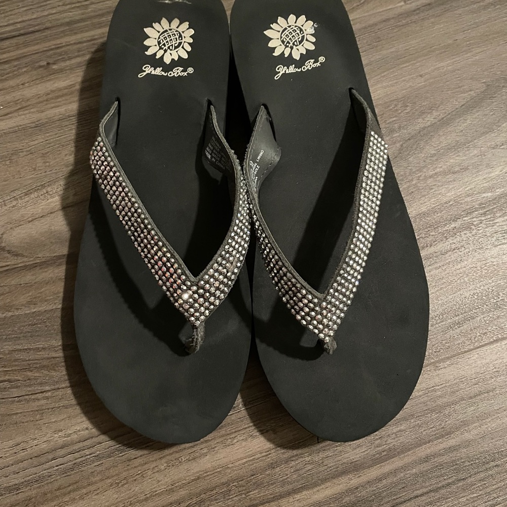 Yellow Box Flip Flops